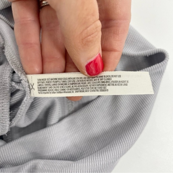 FP MOVEMENT Cozy Up Dance Harem Pants Grey Ribbed High Waisted Joggers Med - Picture 11 of 13